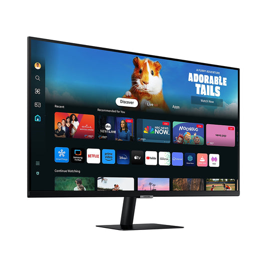 Samsung 27" Smart Monitor M5 M50D – Full HD Streaming, Smart Hub, Multi-Device Connectivity, Workspace Solutions – Black