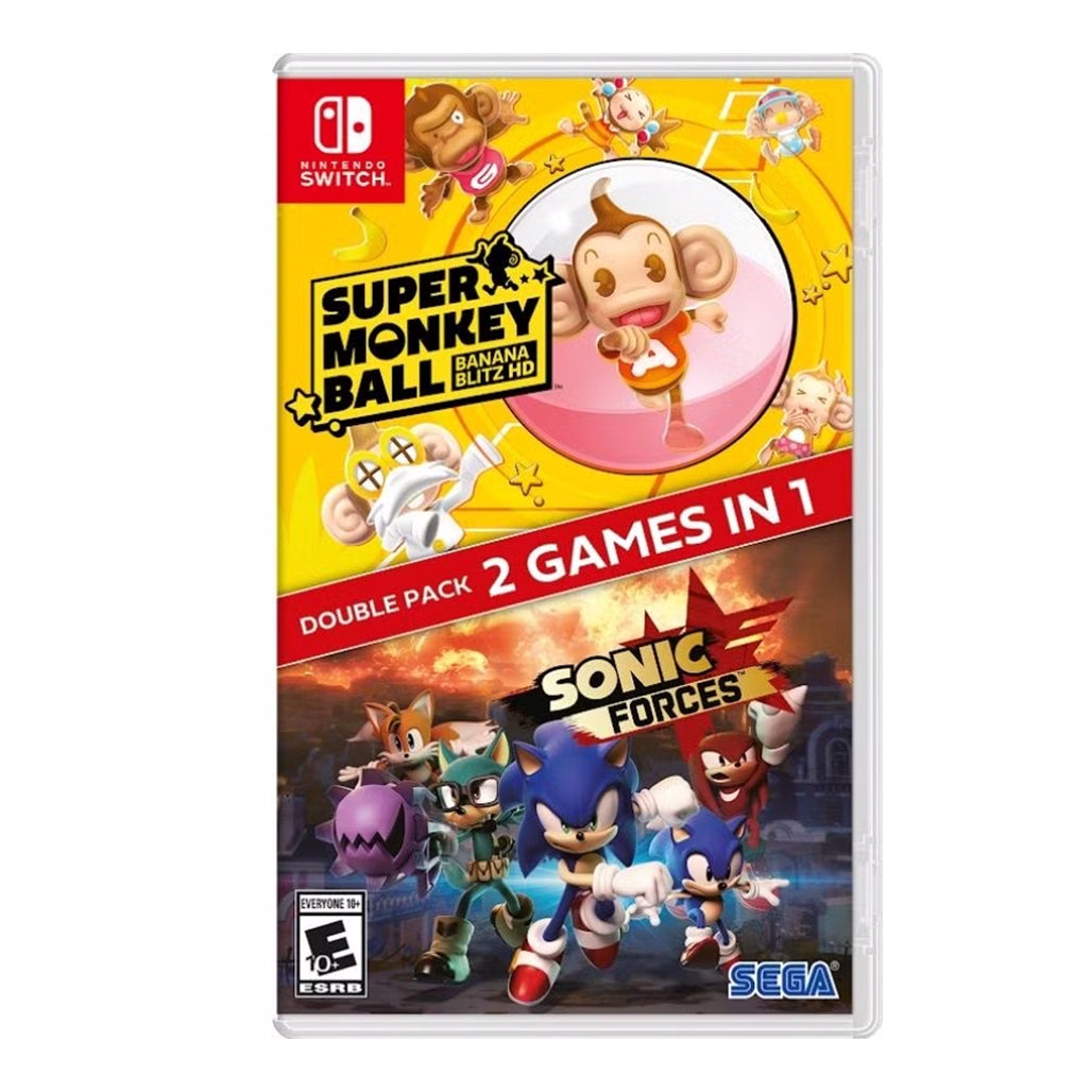 Sonic Forces + Super Monkey Ball: Banana Blitz HD Double Pack for Nintendo Switch – Action Platformer Bundle