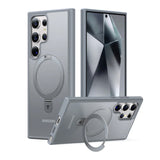 Torras Guardian Ostand Case for Samsung S24 Ultra | Halbach Array Tech, Flexible Stand, Military-Grade Protection