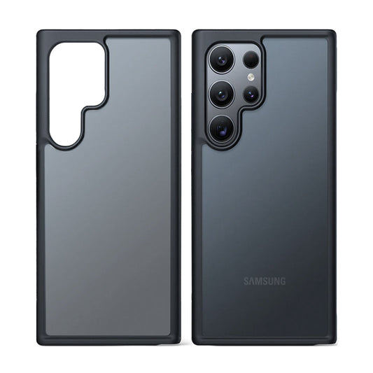 Torras Guardian Case for Samsung S24 Ultra - Black | Slim Fit, Military-Grade Protection, Transparent Back